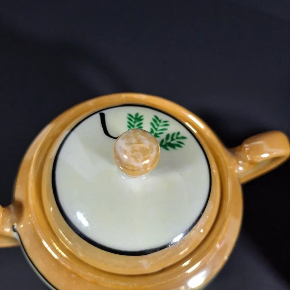 Noritake Lusterware Pagoda Porcelain Cream &‎ Sugar Japan